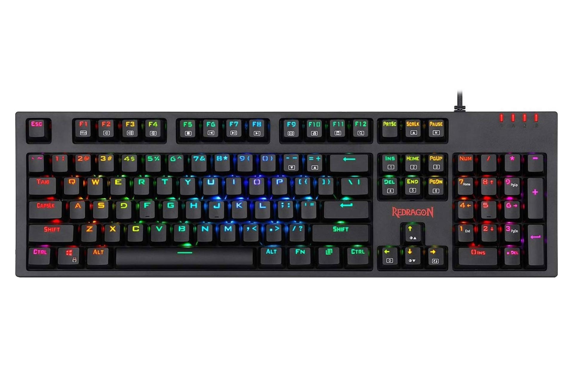 نمای روبرو کیبورد ردراگون AMSA K592 PRO RGB