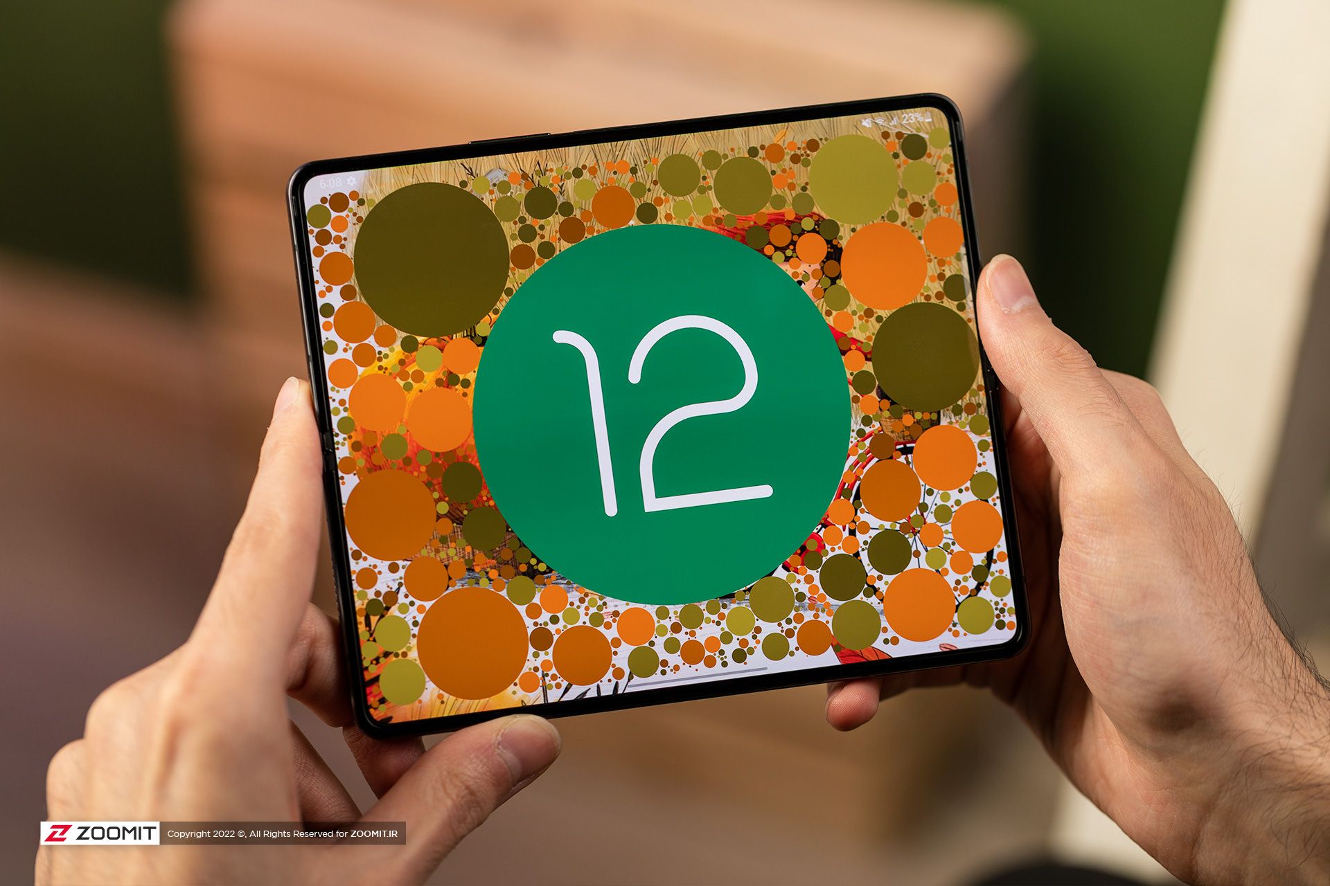 اندروید ۱۲ روی گلکسی زد فولد ۴