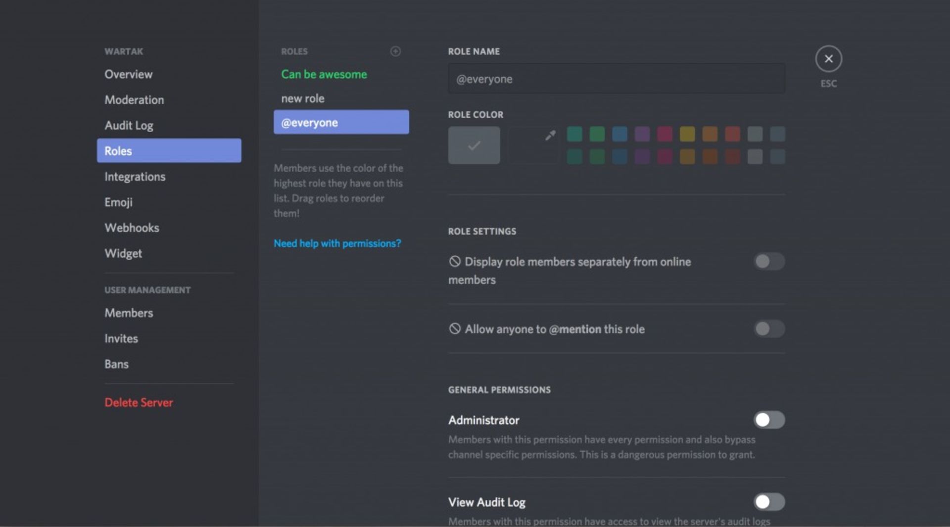 تعریق نقش در دیسکورد