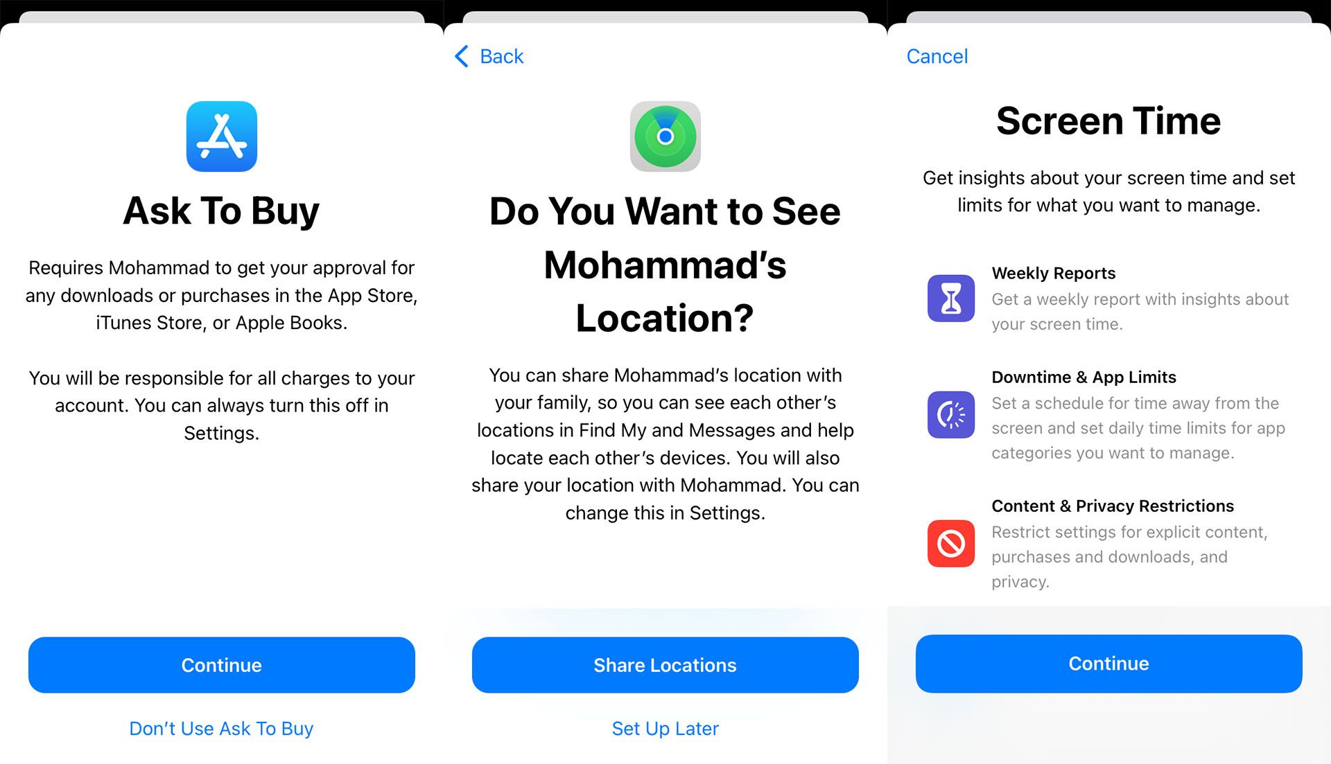 راه اندازی Screen Time در آیفون
