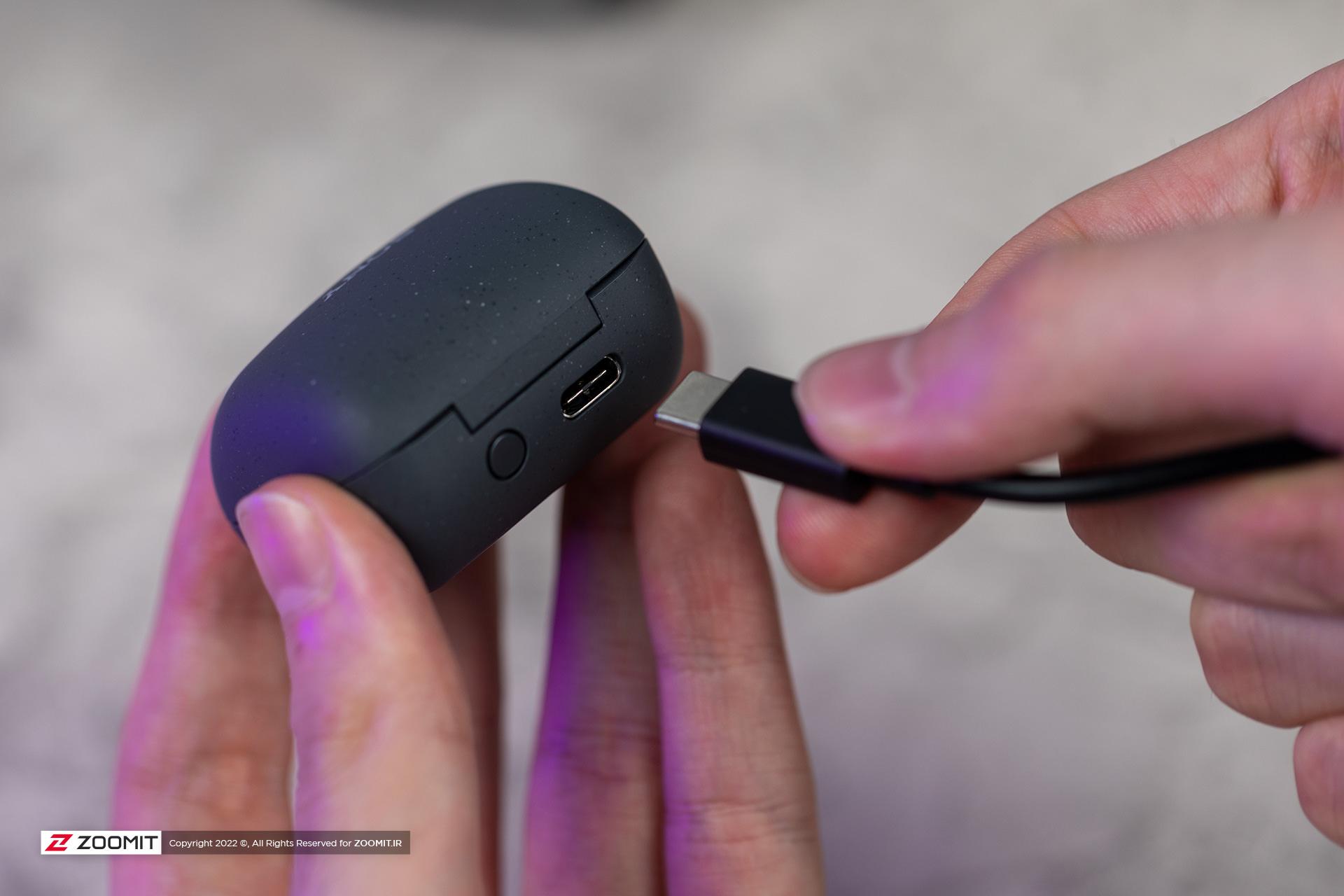 هدفون سونی لینک‌بادز پورت شارژ / Sony Linkbuds charging port