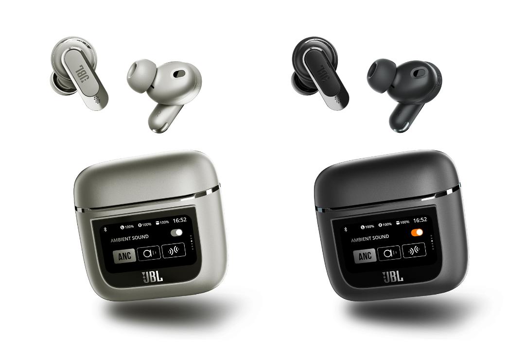 ایرباد Tour Pro 2 شرکت JBL به همراه کیس شارژ در رنگ مشکی و بژ