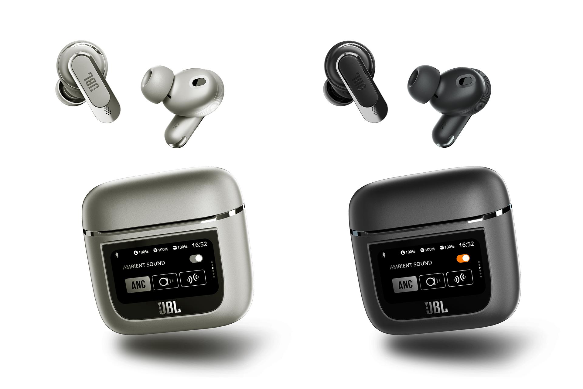 ایرباد Tour Pro 2 شرکت JBL به همراه کیس شارژ در رنگ مشکی و بژ