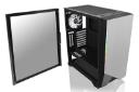 نمای نیم رخ جلو و درب شیشه ای سمت چپ کیس کامپیوتر ترمالتیک H550 TG ARGB