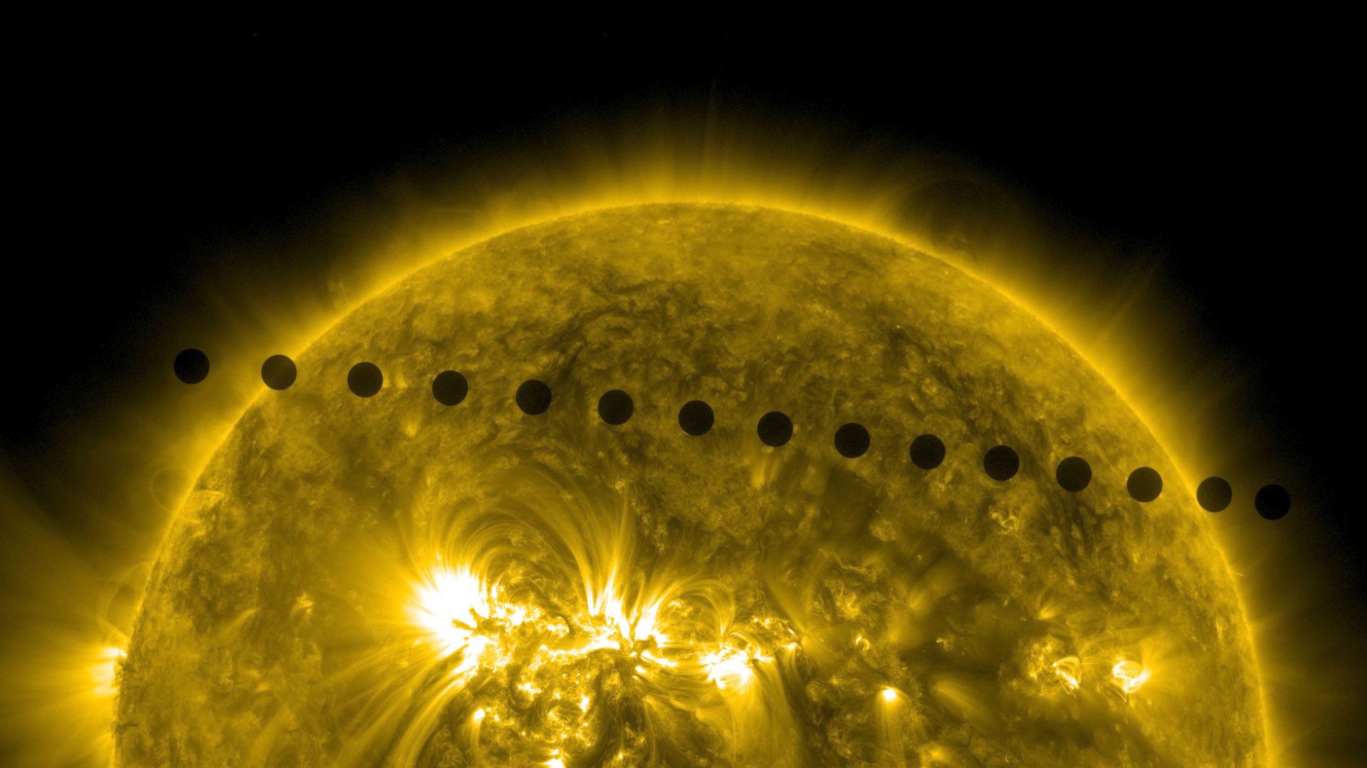 The passage of Venus in front of the Sun