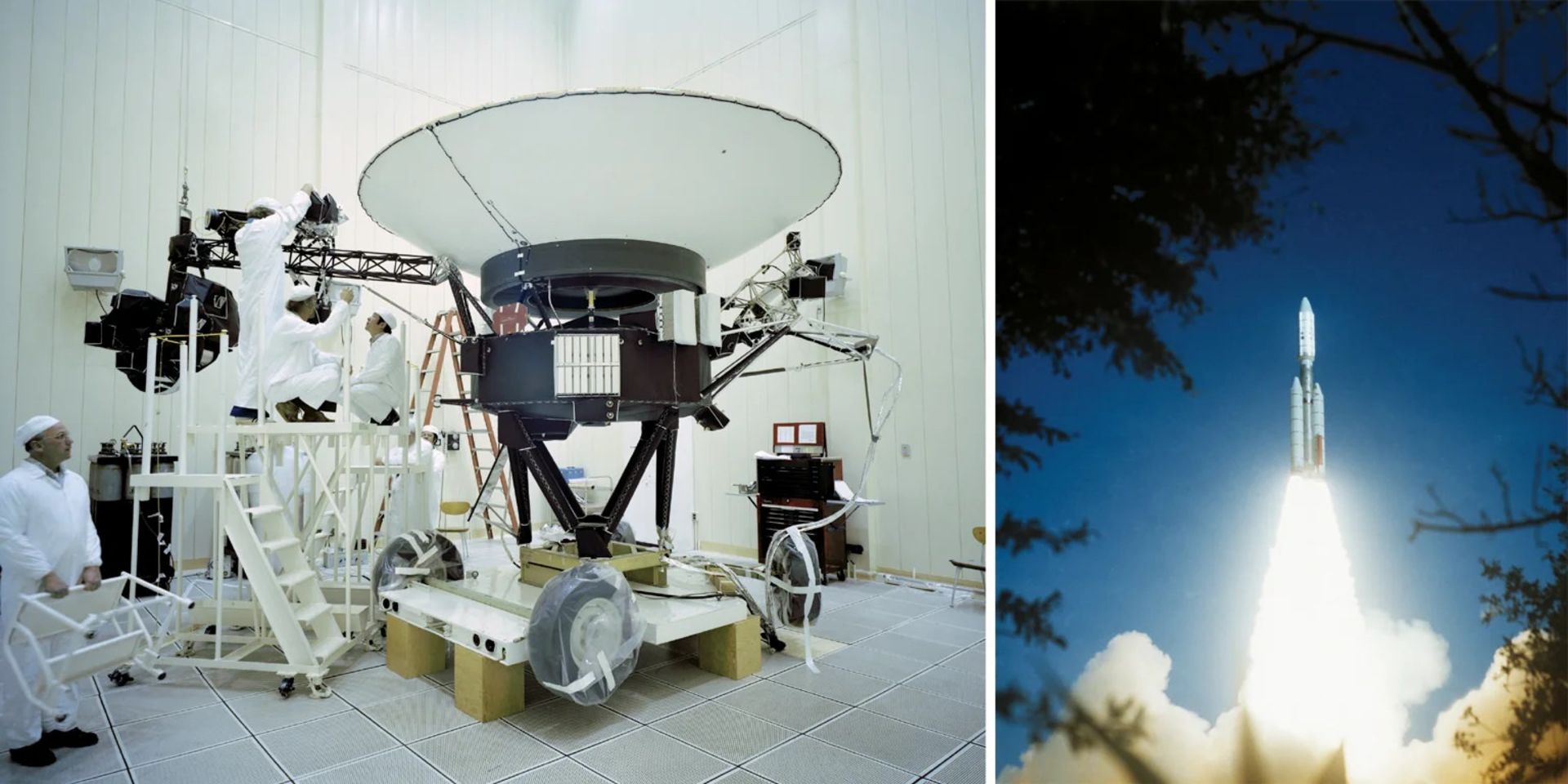 Voyager 2 under test at NASA's Jet Propulsion and Launch Laboratory