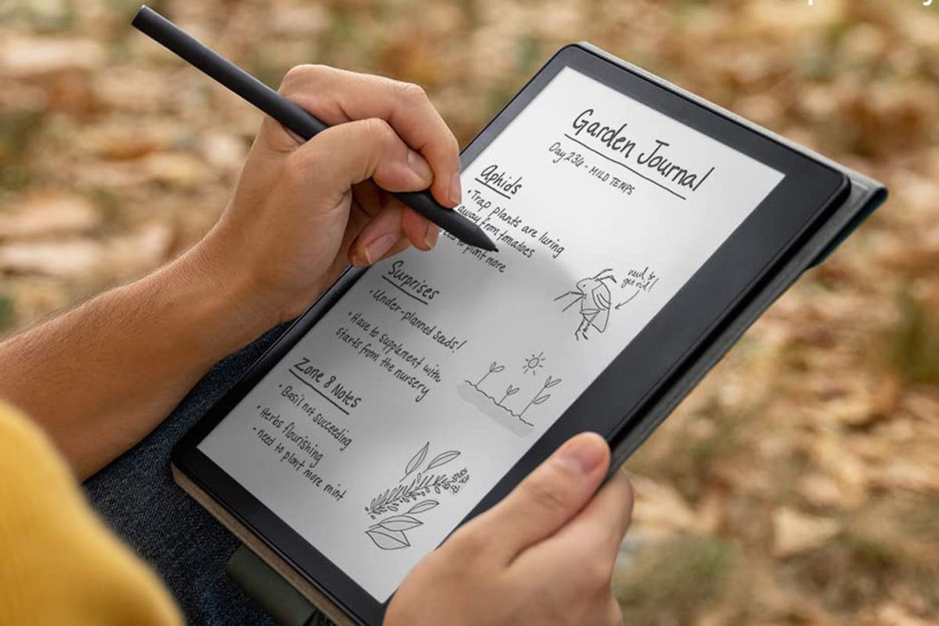 نوشتن روی کتاب خوان آمازون کیندل اسکرایب با قلم لسی