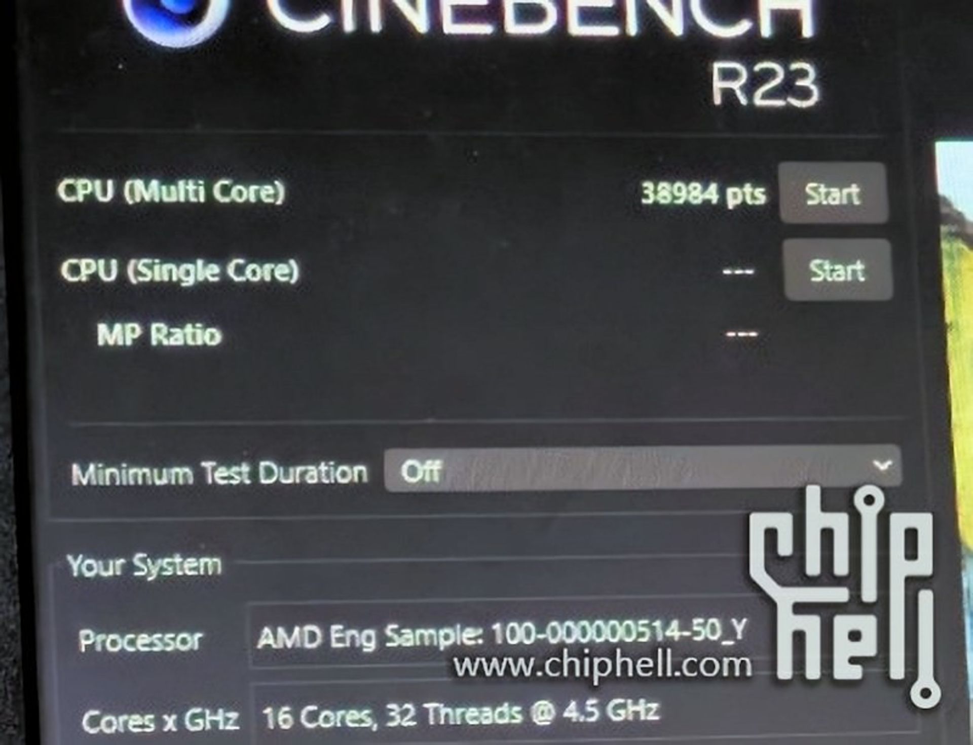 امتیاز پردازنده AMD 7950X در بنچمارک R23