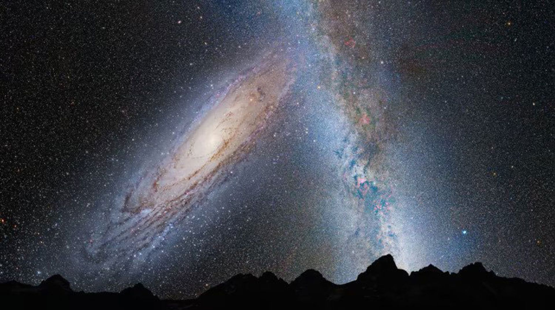 The collision of Andromeda and the Milky Way