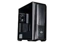نمای نیم رخ جلو و سمت چپ کیس کامپیوتر کولر مستر MASTERBOX 500 