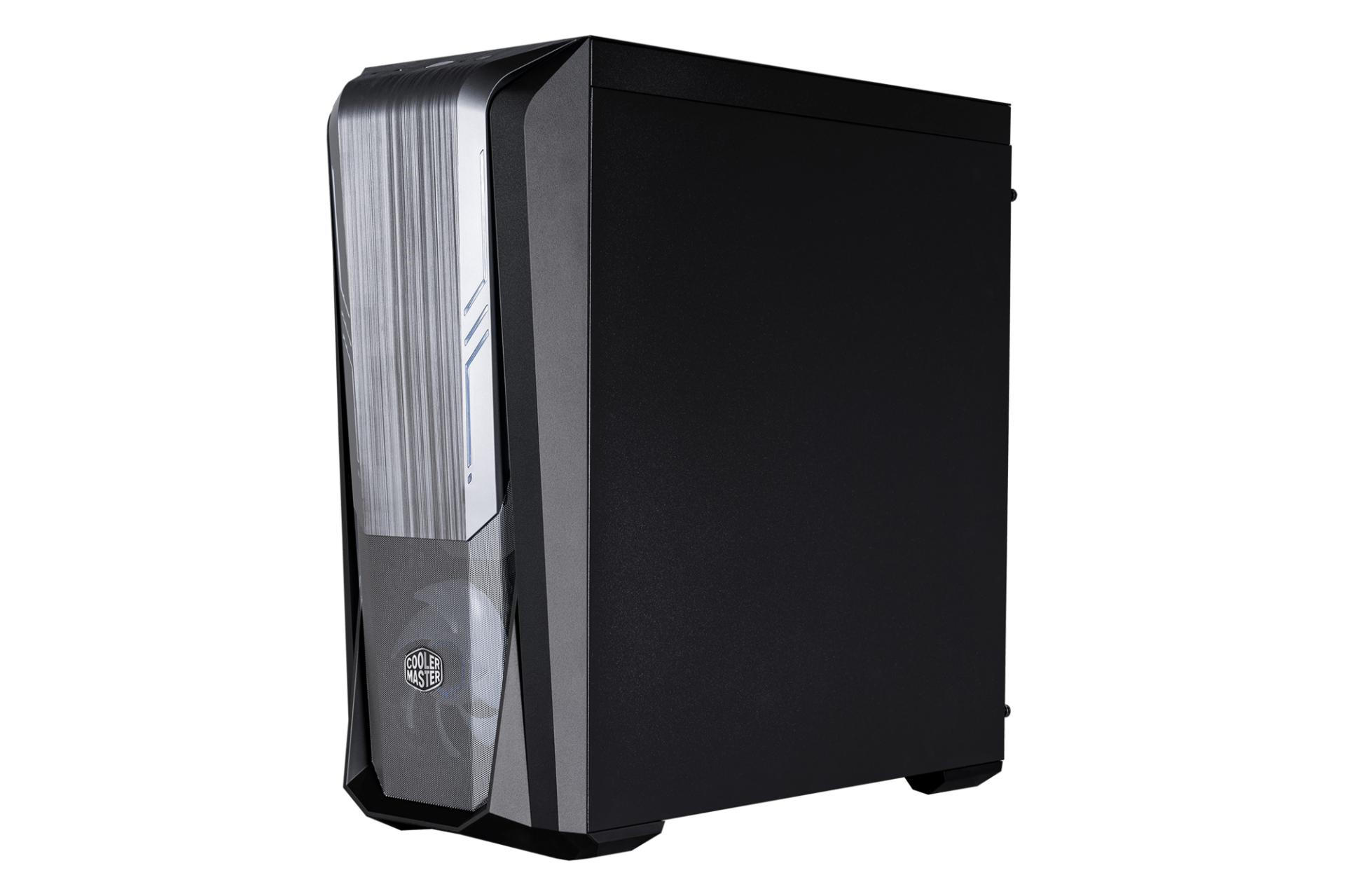 نمای نیم رخ جلو و سمت راست کیس کامپیوتر کولر مستر MASTERBOX 500 