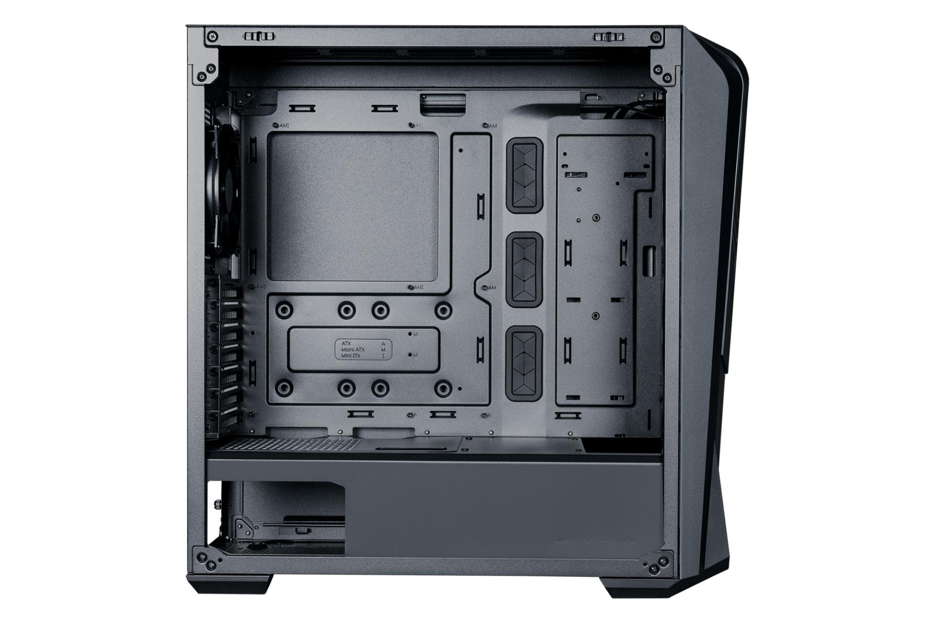 نمای داخل سمت چپ کیس کامپیوتر کولر مستر MASTERBOX 500 