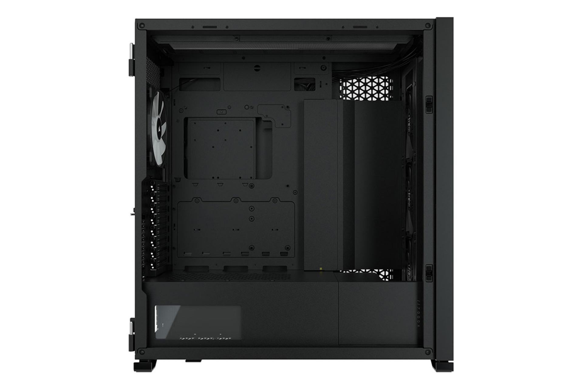 نمای داخل سمت چپ کیس کامپیوتر کورسیر iCUE 7000X RGB