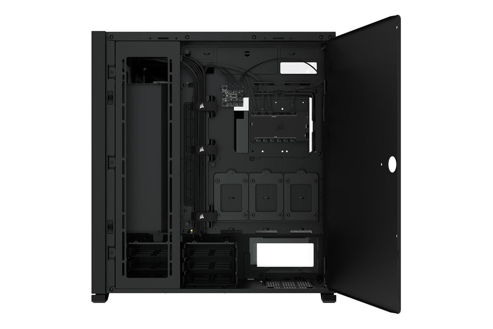 نمای داخل سمت راست کیس کامپیوتر کورسیر iCUE 7000X RGB