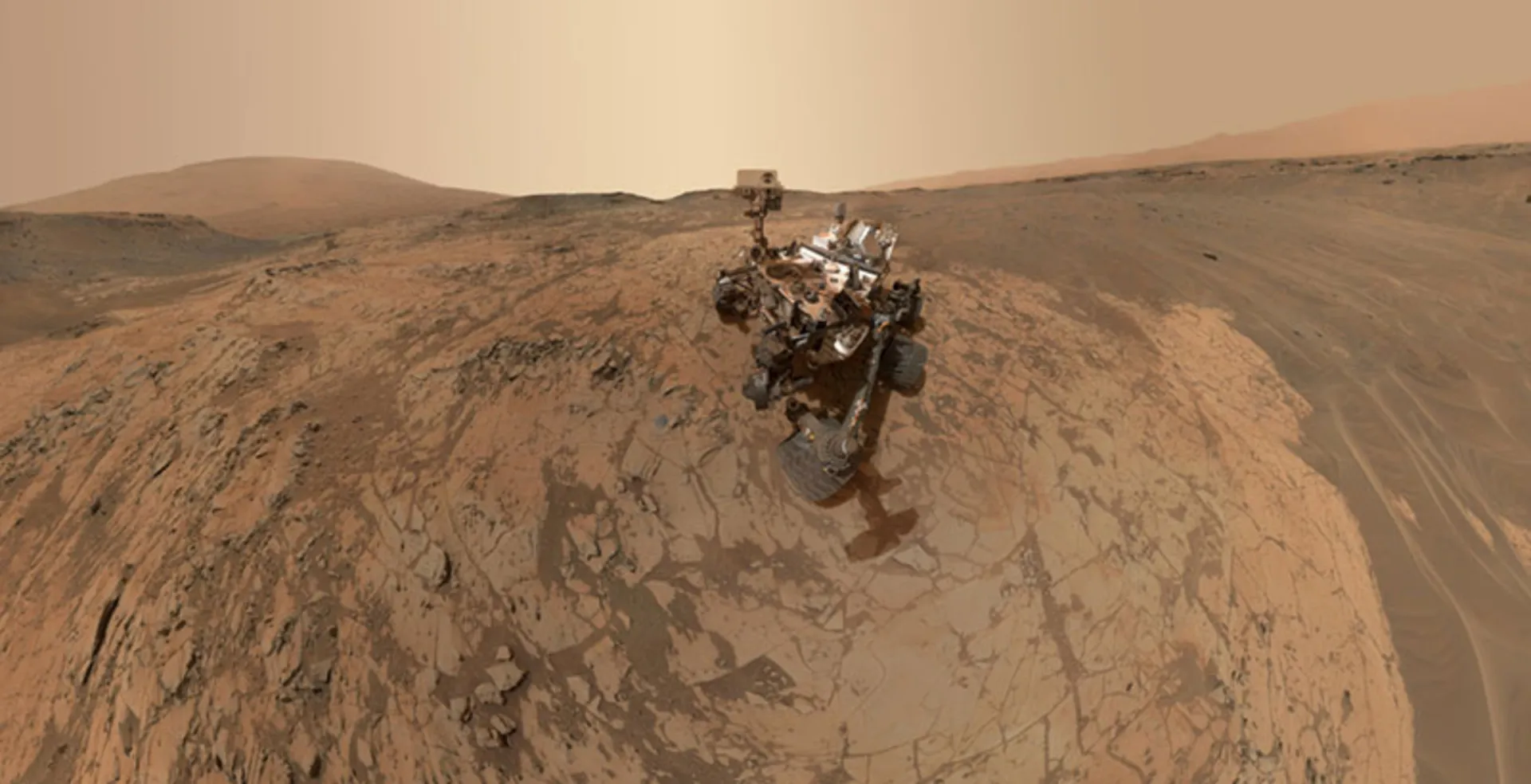 Curiosity rover selfie