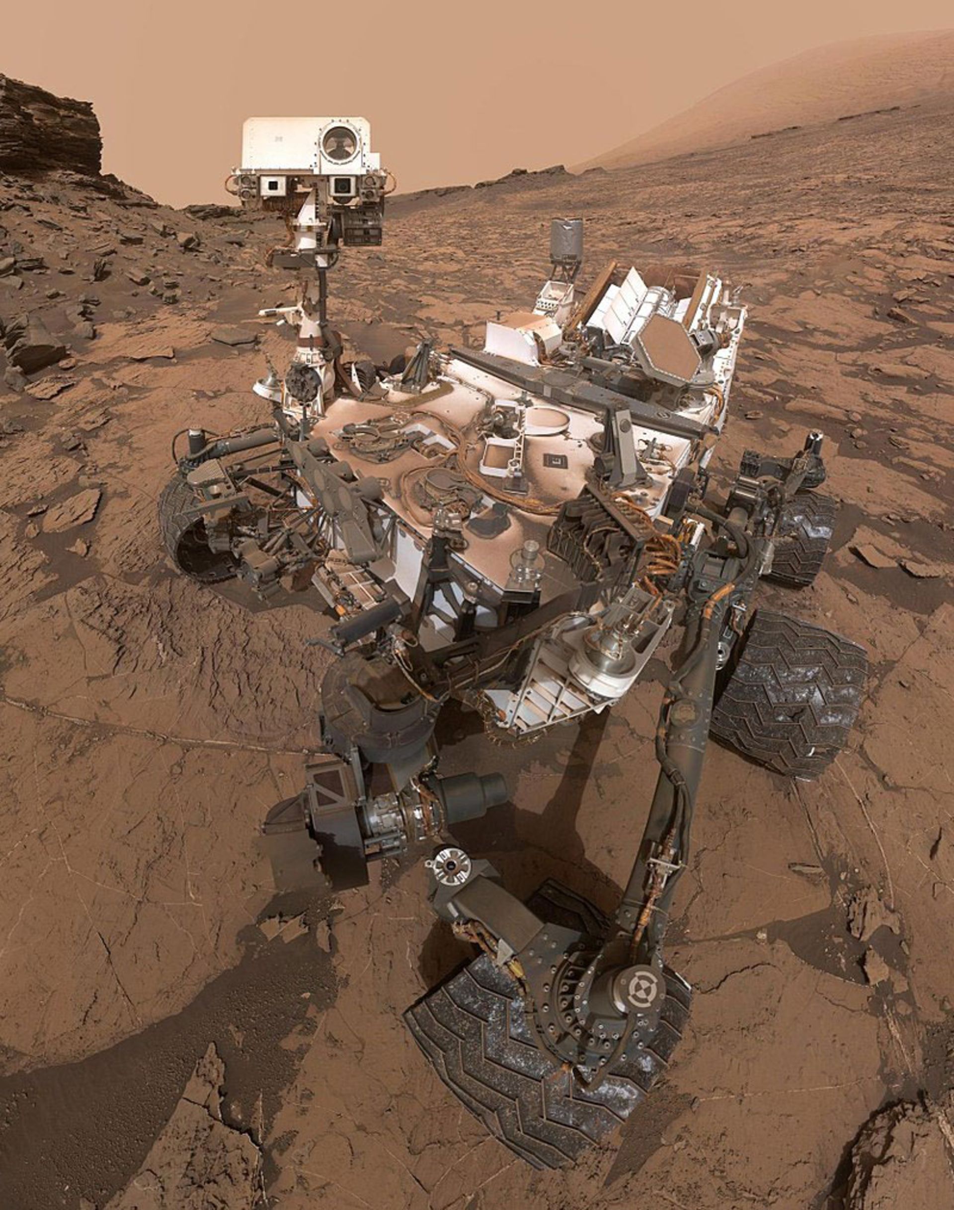 Curiosity rover selfie