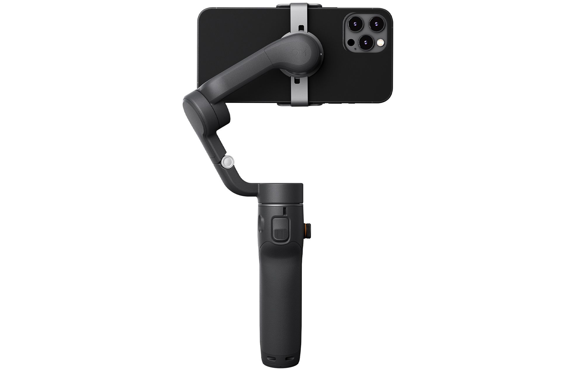 گیمبال DJI Osmo Mobile 6 از نمای پشت با آیفون ۱۳ پرو مکس