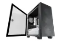 نمای نیم رخ جلو و درب شیشه ای سمت چپ کیس کامپیوتر گیم مکس Aero Mini