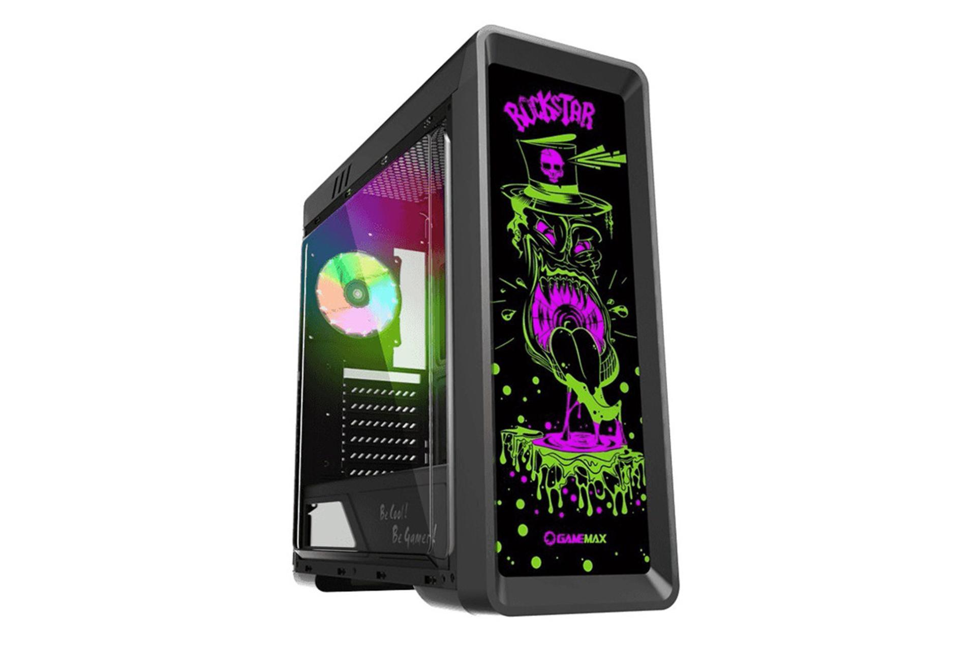 نمای نیم رخ جلو و سمت چپ کیس کامپیوتر گیم مکس RockStar 1