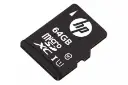 نمای جانبی کارت حافظه اچ پی microSDXC با ظرفیت 64 گیگابایت مدل MX210 کلاس 10