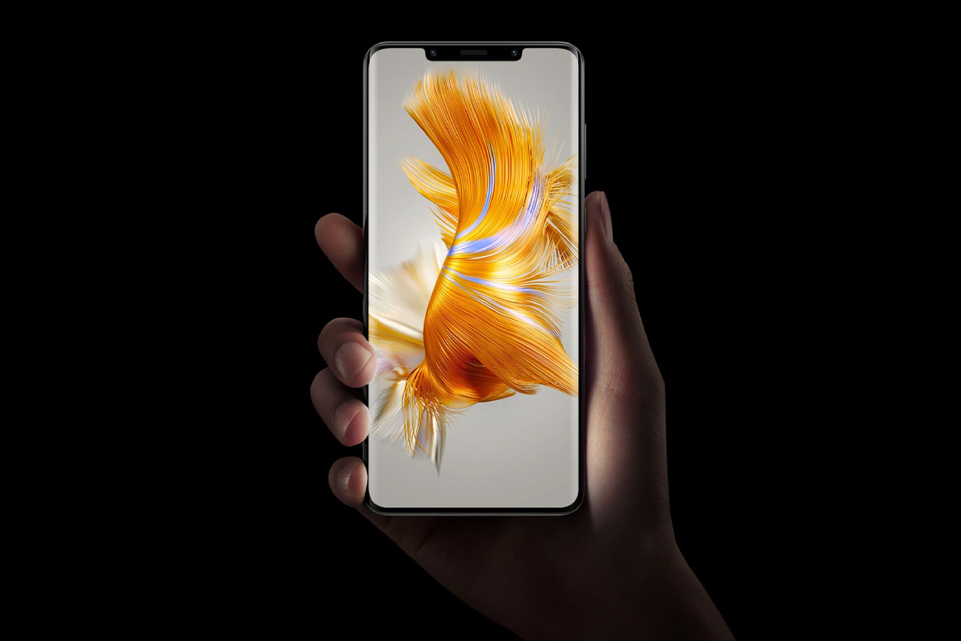هواوی میت ۵۰ پرو Huawei Mate 50 Pro از نمای جلو در دست