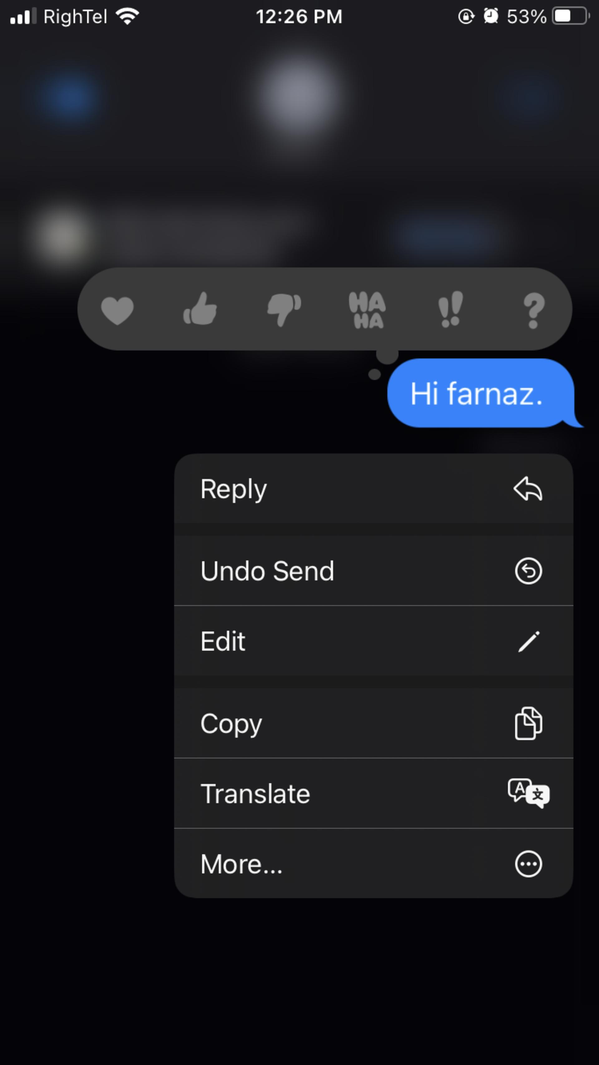 قابلیت ویرایش پیام iMessage در ios 16