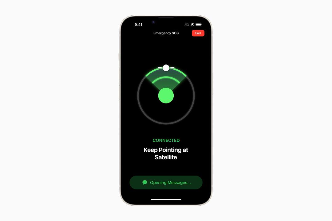 پیدا کردن ماهواره در سیستم ارتباط ماهواره ای آیفون ۱۴ پلاس اپل iPhone 14 Plus