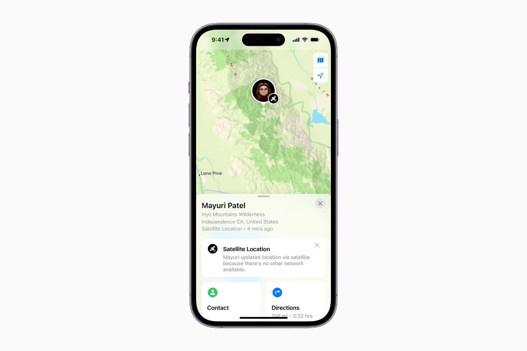 اپلیکیشن Find My آیفون ۱۴ پرو مکس با سیستم ارتباط ماهواره ای