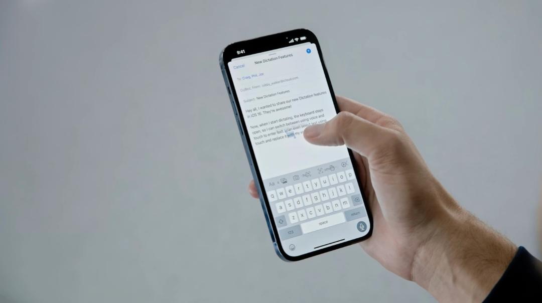 امکانات تایپ سریع در iOS 16