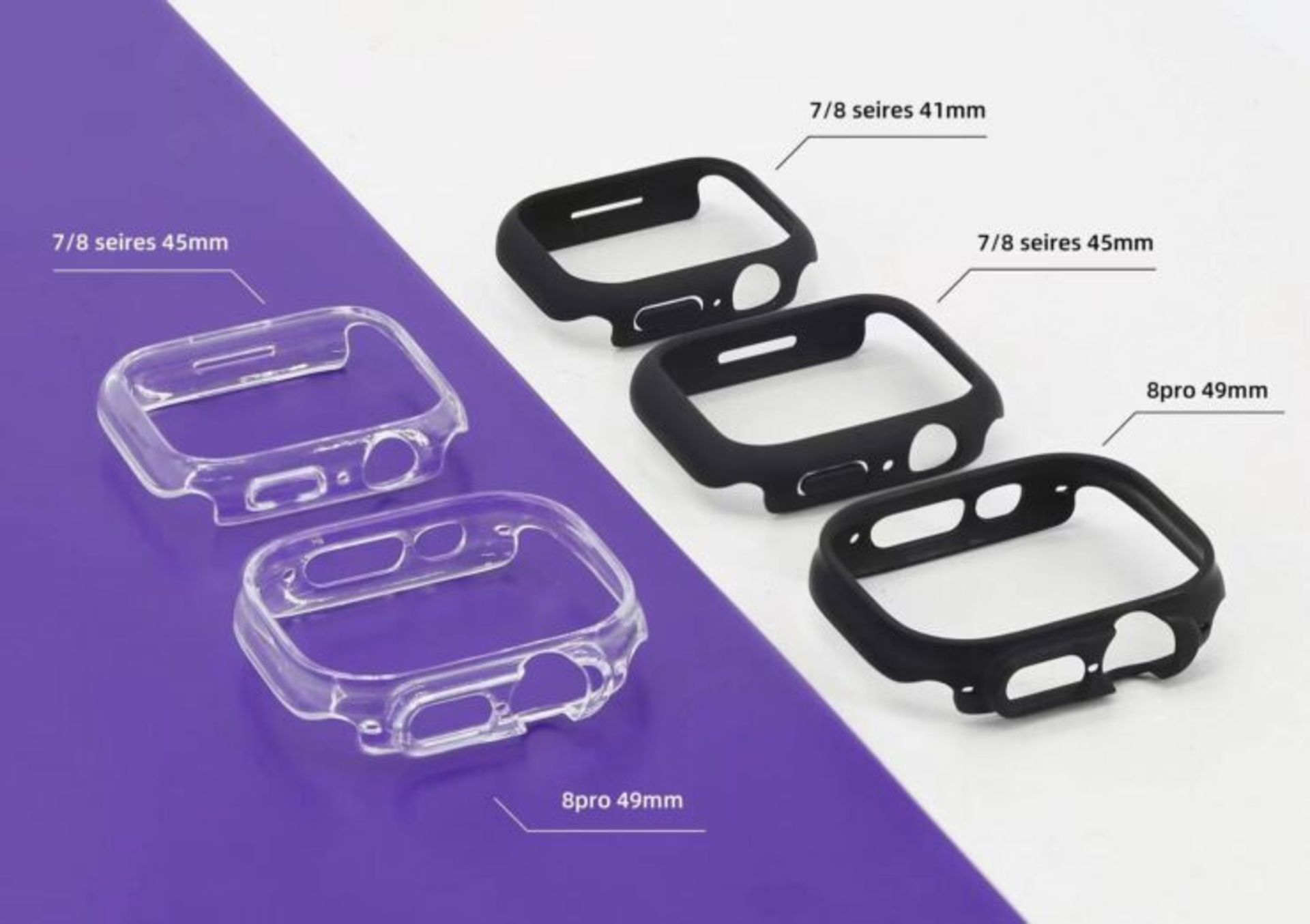 مقایسه اندازه اپل واچ پرو با اوا واچ سری ۸