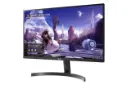 نمای نیم رخ جلو و سمت راست مانیتور ال جی 27 اینچ مدل 27QN600 
