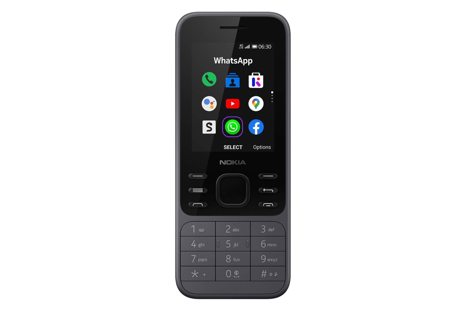 نمای روبرو موبایل نوکیا 6300 4G
