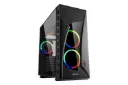 نمای نیم رخ جلو و سمت چپ کیس کامپیوتر شارکن Night Shark RGB