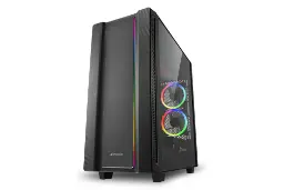 نمای نیم رخ جلو و سمت راست کیس کامپیوتر شارکن REV220