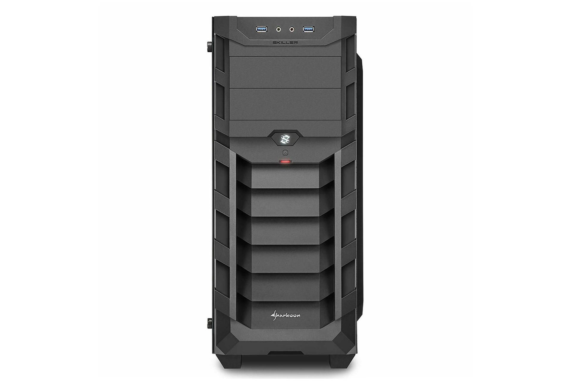 نمای روبروی کیس کامپیوتر شارکن Skiller SGC1 RGB