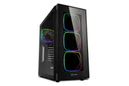 نمای نیم رخ جلو و سمت چپ کیس کامپیوتر شارکن TG6 RGB