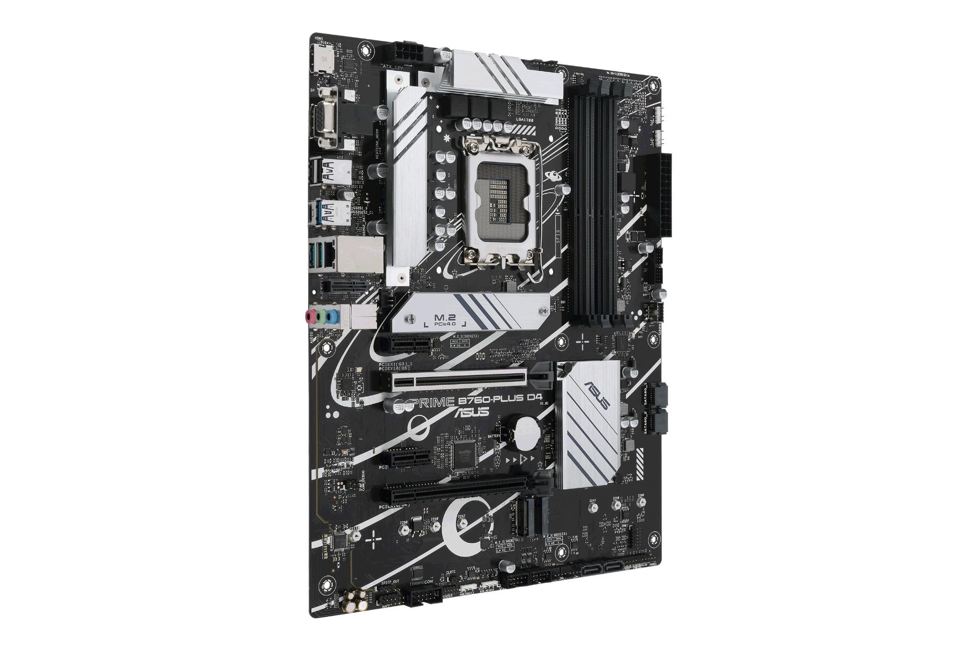 نمای کناری مادربرد ایسوس ASUS PRIME B760-PLUS D4