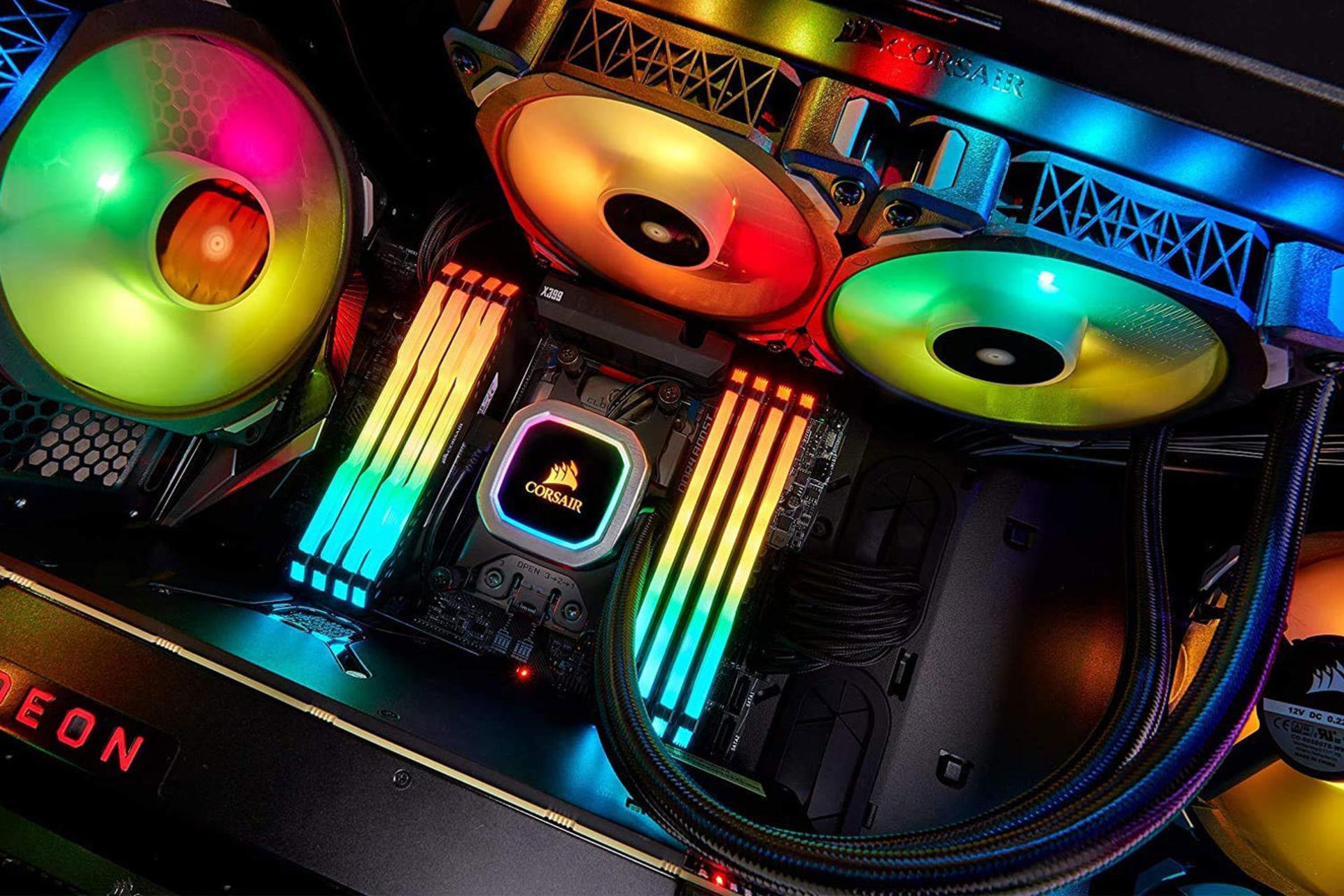 خنک کننده مایع کورسیر H100i RGB PLATINUM داخل کیس