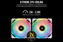 سرعت چرخش فن خنک کننده مایع کورسیر H100i RGB PLATINUM SE
