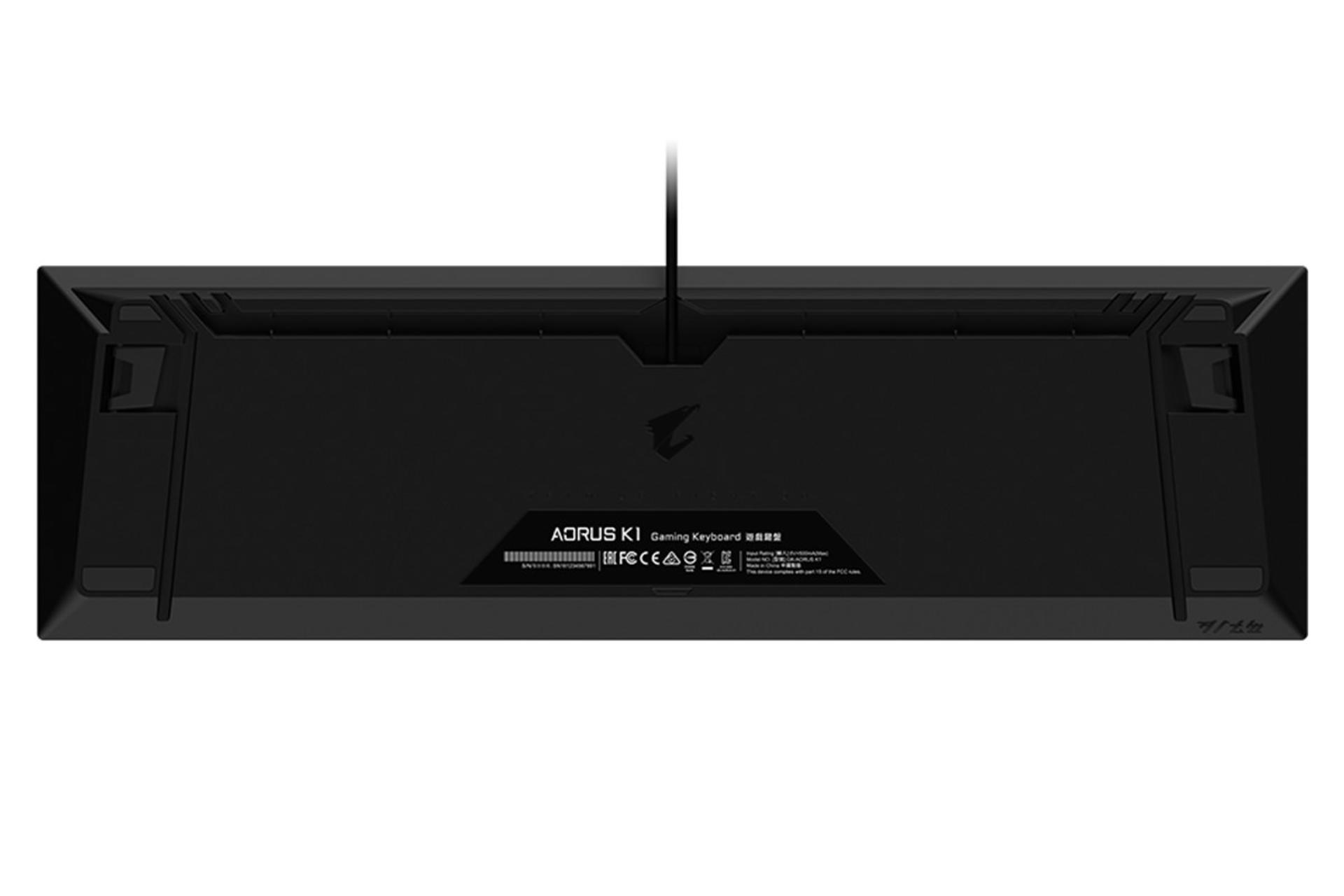 نمای پشت کیبورد گیگابایت AORUS K1