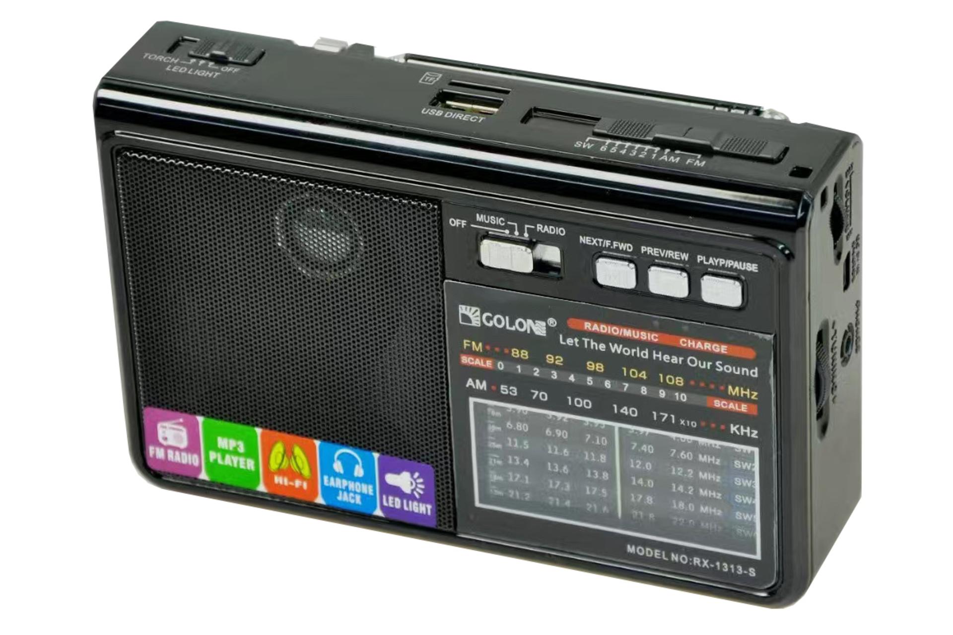 ابعاد اسپیکر گولون رادیو Golon Radio RX-1313BT