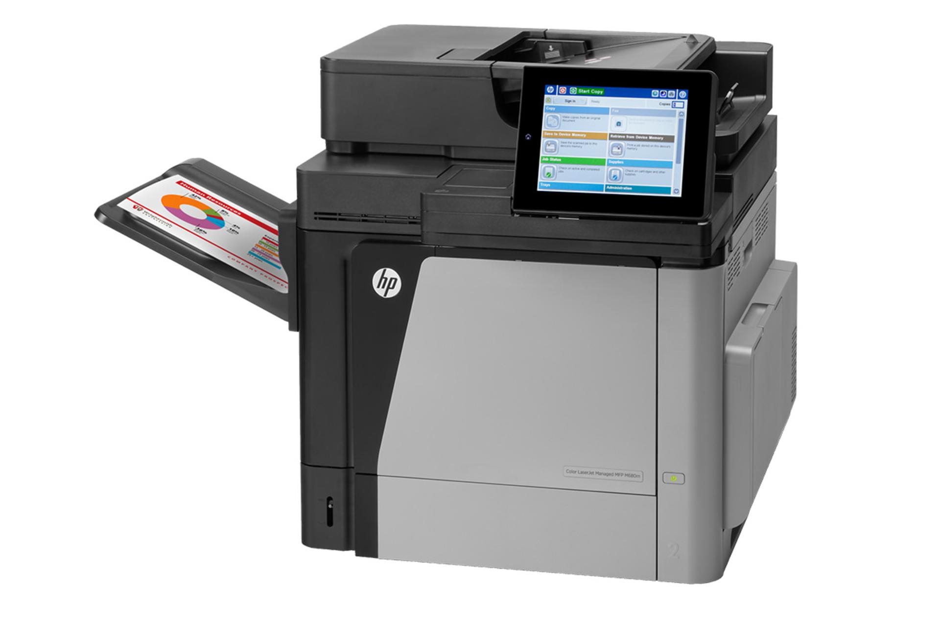 پرینتر اچ پی HP Color LaserJet Enterprise Flow MFP M680dn نمای جلو