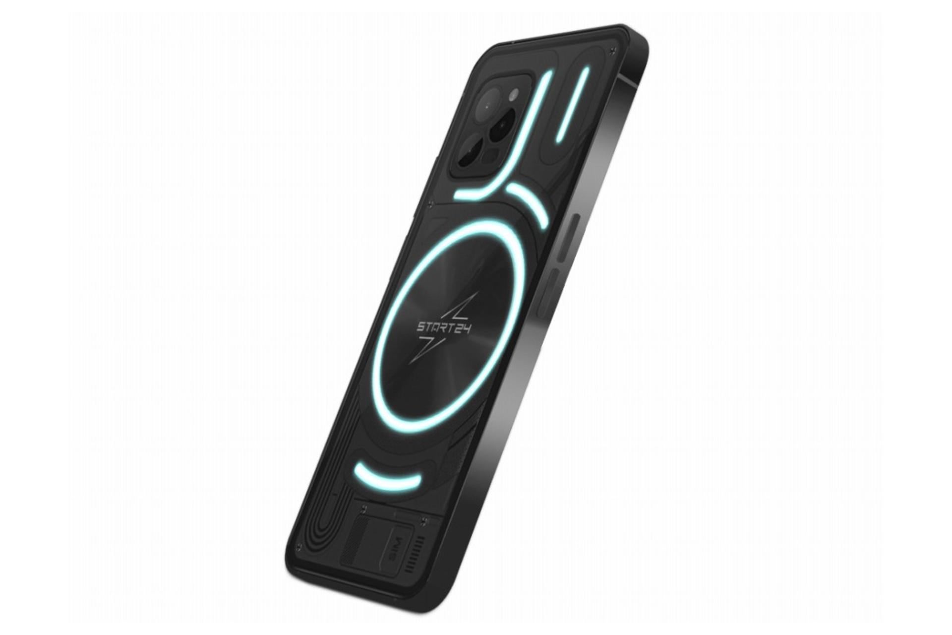 نمای جانبی گوشی موبایل یونی هرتز Unihertz Start24 مشکی