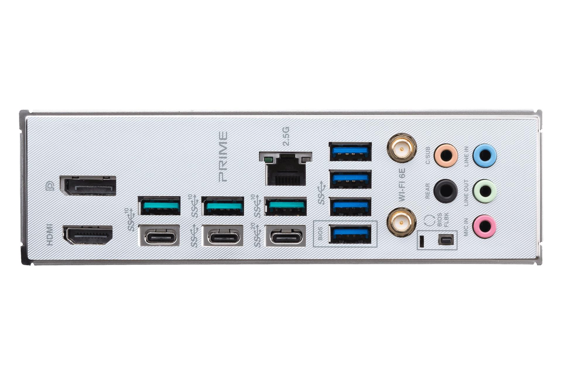 درگاه‌های مادربرد ایسوس ASUS PRIME X670E-PRO WIFI