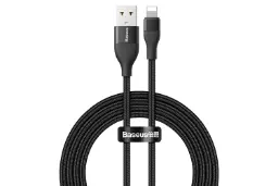 کابل شارژ USB باسئوس USB+Type-C به Lightning مدل 18w 2in1 با طول 1 متر مشکی