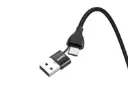 کانکتور کابل شارژ USB باسئوس USB+Type-C به Lightning مدل 18w 2in1 با طول 1 متر