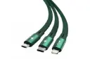 کانکتور کابل شارژ USB باسئوس Type-C به Type-C+Micro-USB+Lightning مدل Bright Mirror با طول 1.2 متر