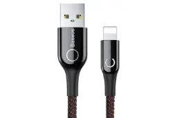 کانکتور کابل شارژ USB باسئوس USB به Lightning مدل C-Shaped Light با طول 1 متر
