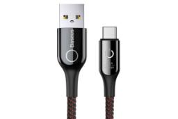کانکتور کابل شارژ USB باسئوس USB به Type-C مدل C-Shaped با طول 1 متر