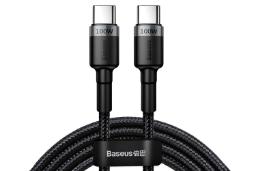 کابل شارژ USB باسئوس Type-C به Type-C مدل Cafule 100w با طول 2 متر